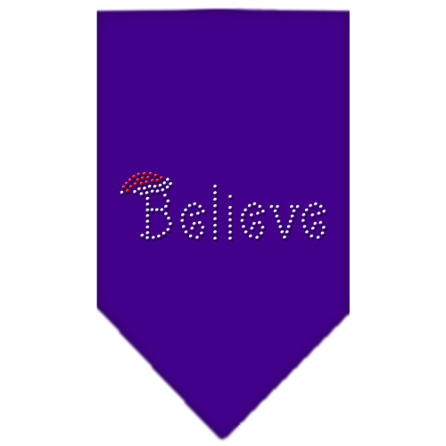 Believe Rhinestone Bandana Purple Small